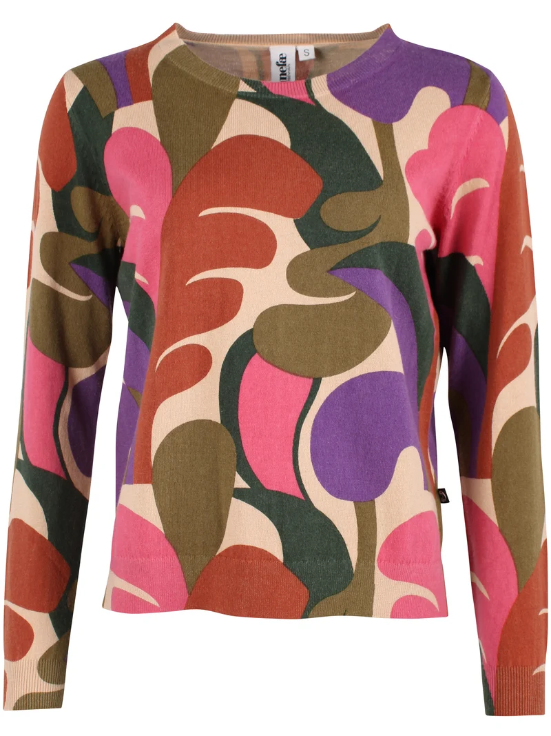 Danevibe Wool-Mix AOP Sweater Nougatmix TROPS