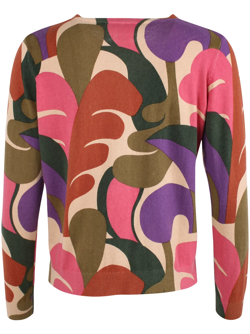 Danevibe Wool-Mix AOP Sweater Nougatmix TROPS