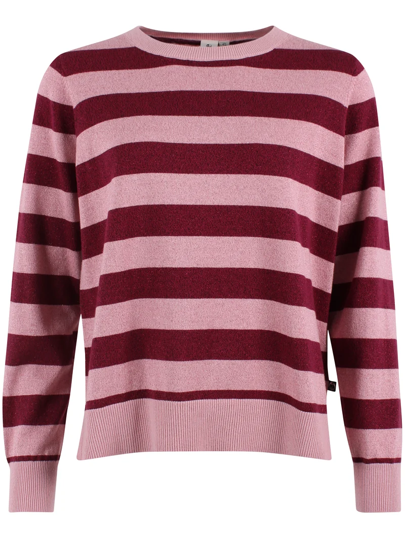 Daneletter Wool-Mix Glitter Sweater Ancient Rose/Dark Cherry