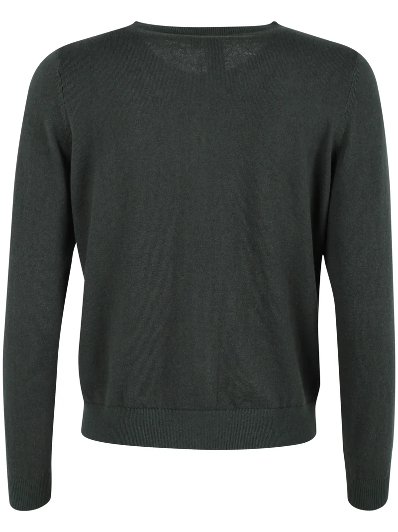 Danelife Wool-Mix Cardigan Dark Army FLOWER