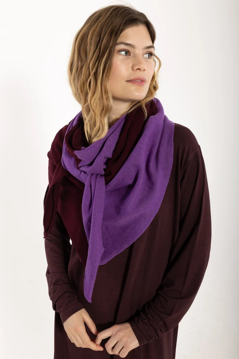 Danefireplace Merino Wool Shawl Dark Wine/Purple