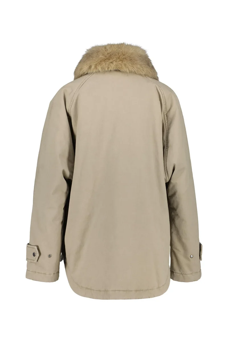 Winterjacke mit Kunstfellkragen