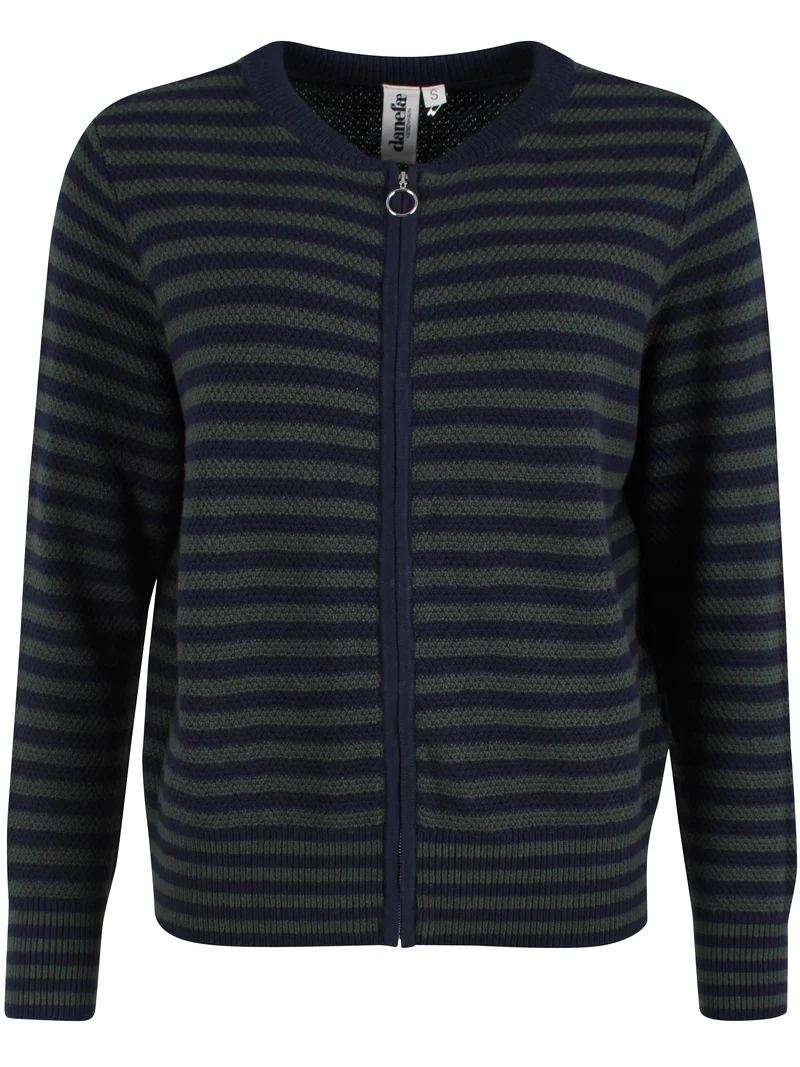 Danecoastal Pearl Wool-Mix Zip-up Dark Navy/Dark Army