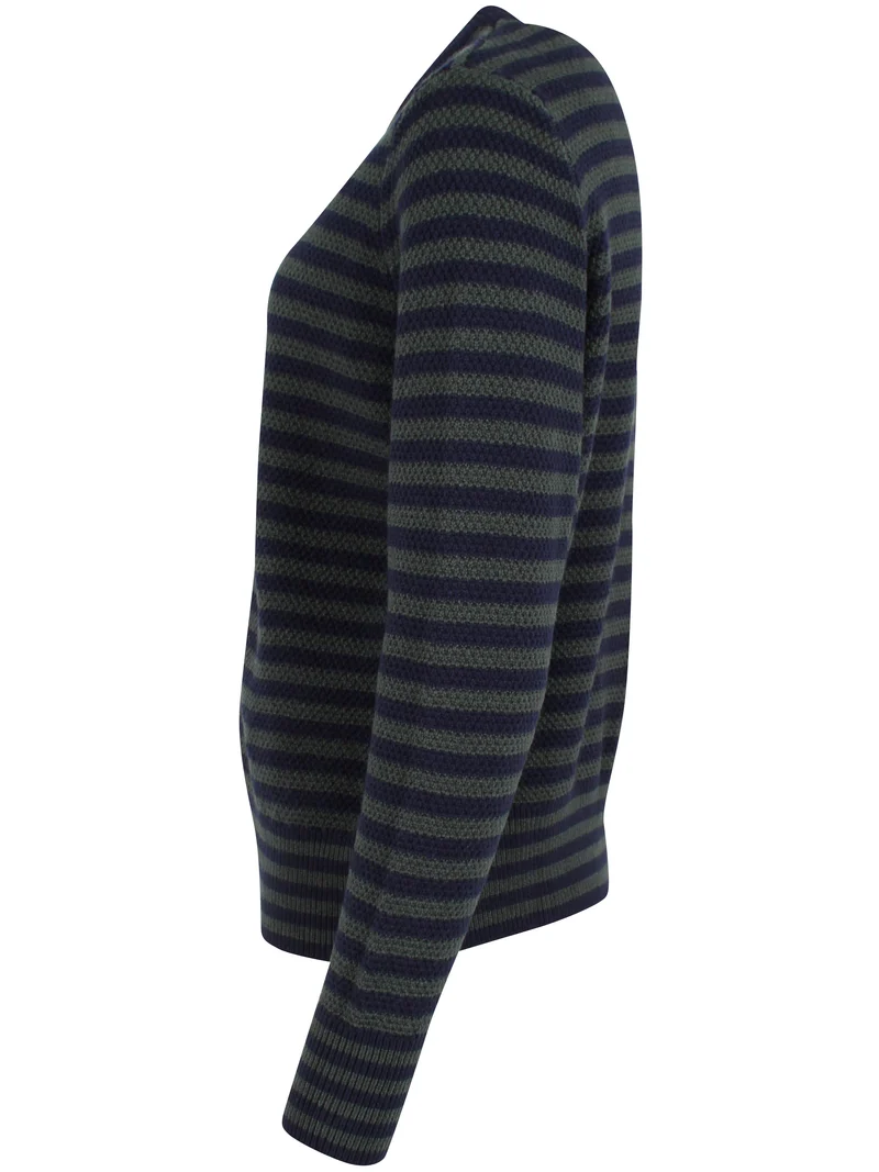Danecoastal Pearl Wool-Mix Zip-up Dark Navy/Dark Army