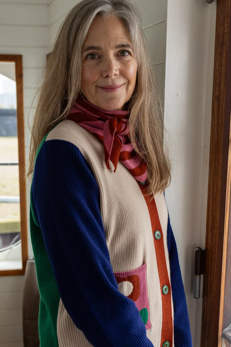 Danehilda Merino Wool Rib Cardigan Multi26