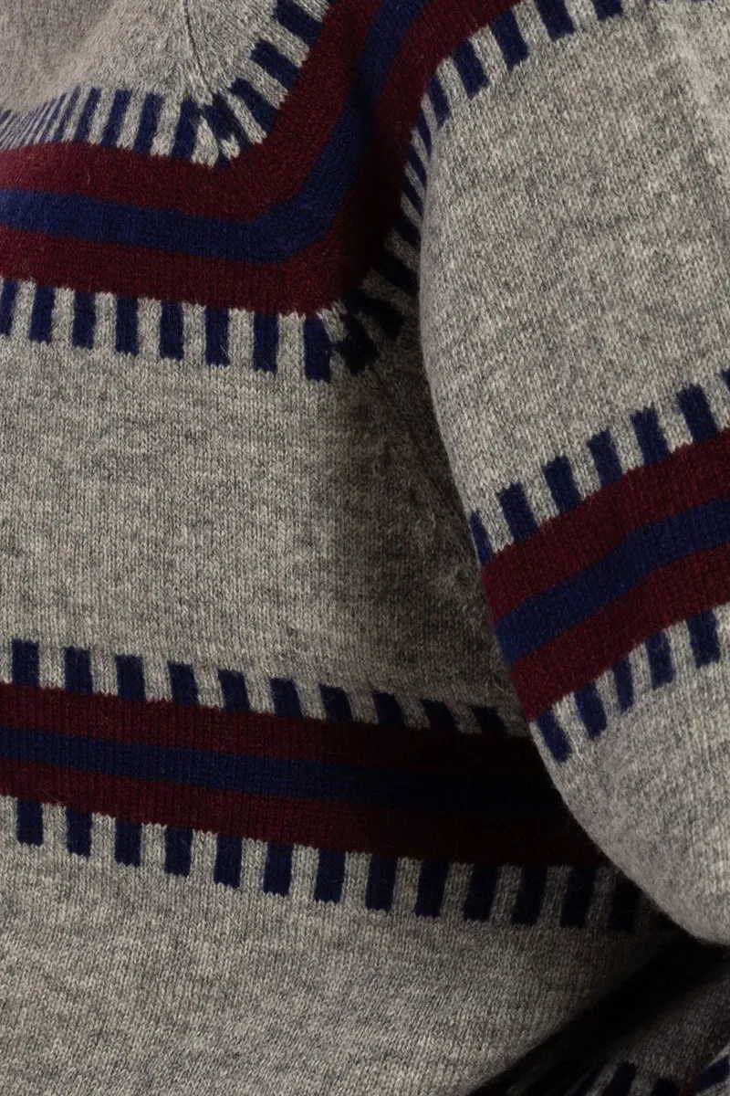 Danetuba High Neck Merino Wool Sweater Heather Grey