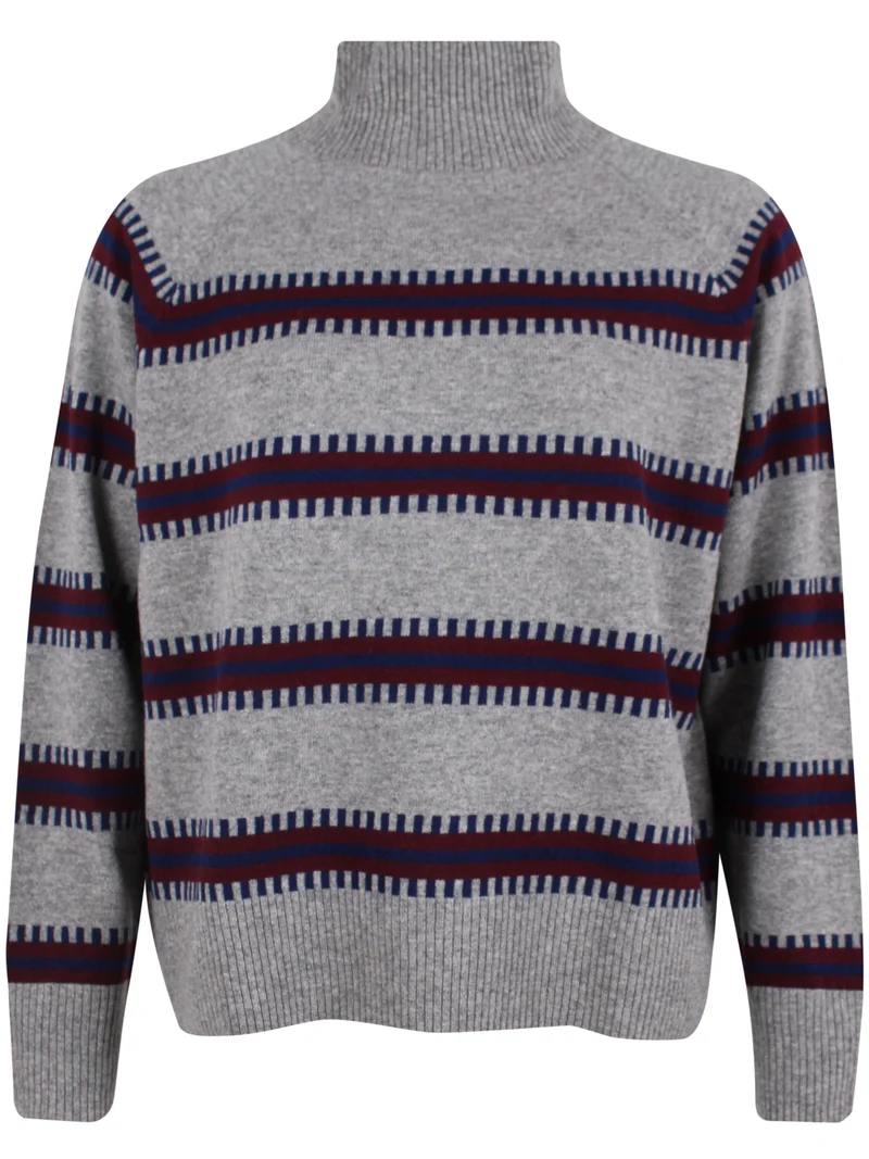 Danetuba High Neck Merino Wool Sweater Heather Grey