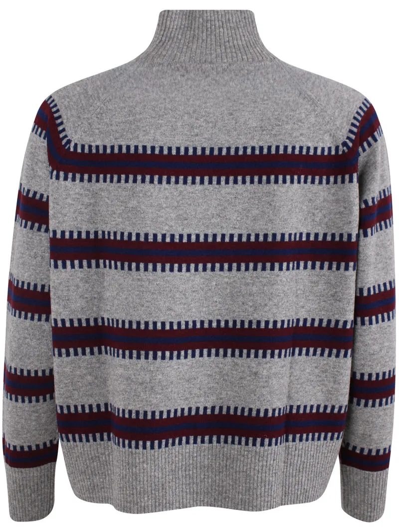 Danetuba High Neck Merino Wool Sweater Heather Grey