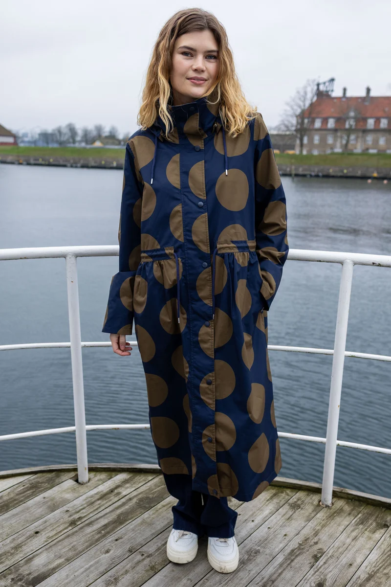Danethunder Raincoat Dark Navy/Olive MEGADOTS