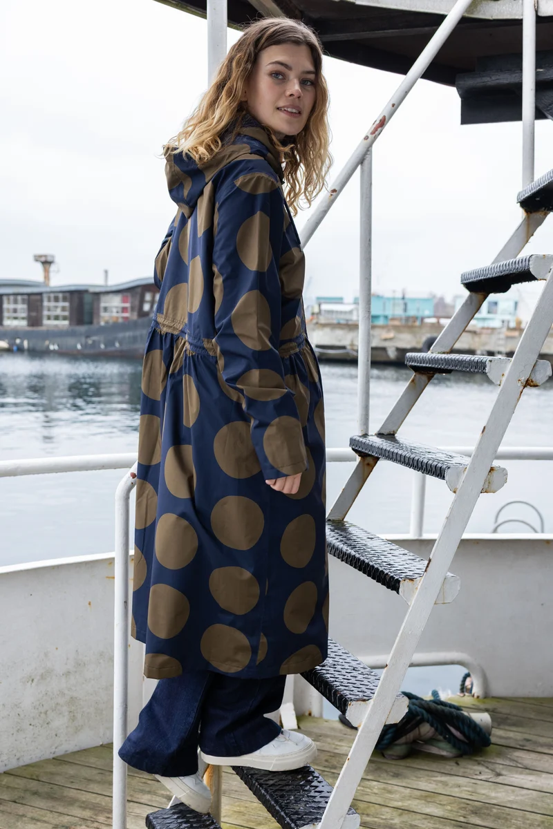 Danethunder Raincoat Dark Navy/Olive MEGADOTS