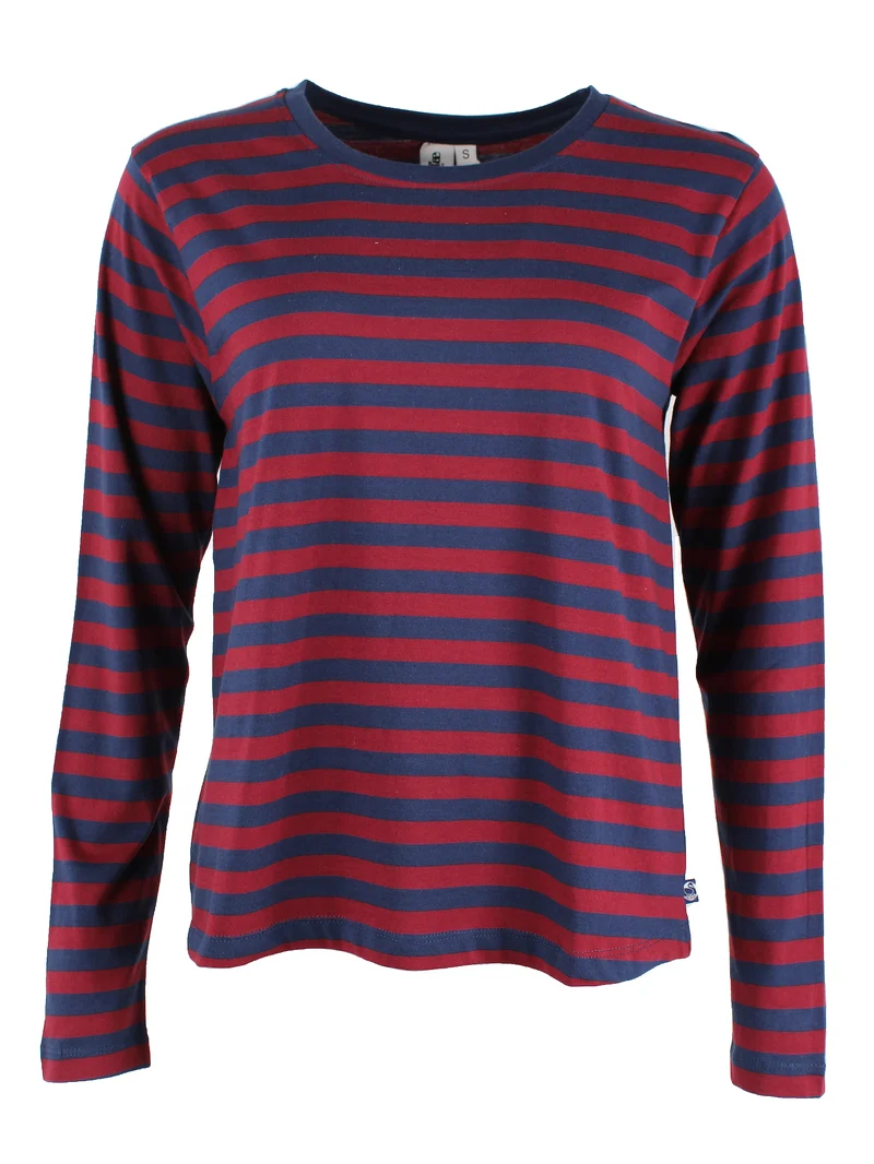 Danebasic Merry LS Tee Dark Cherry/Dark Navy