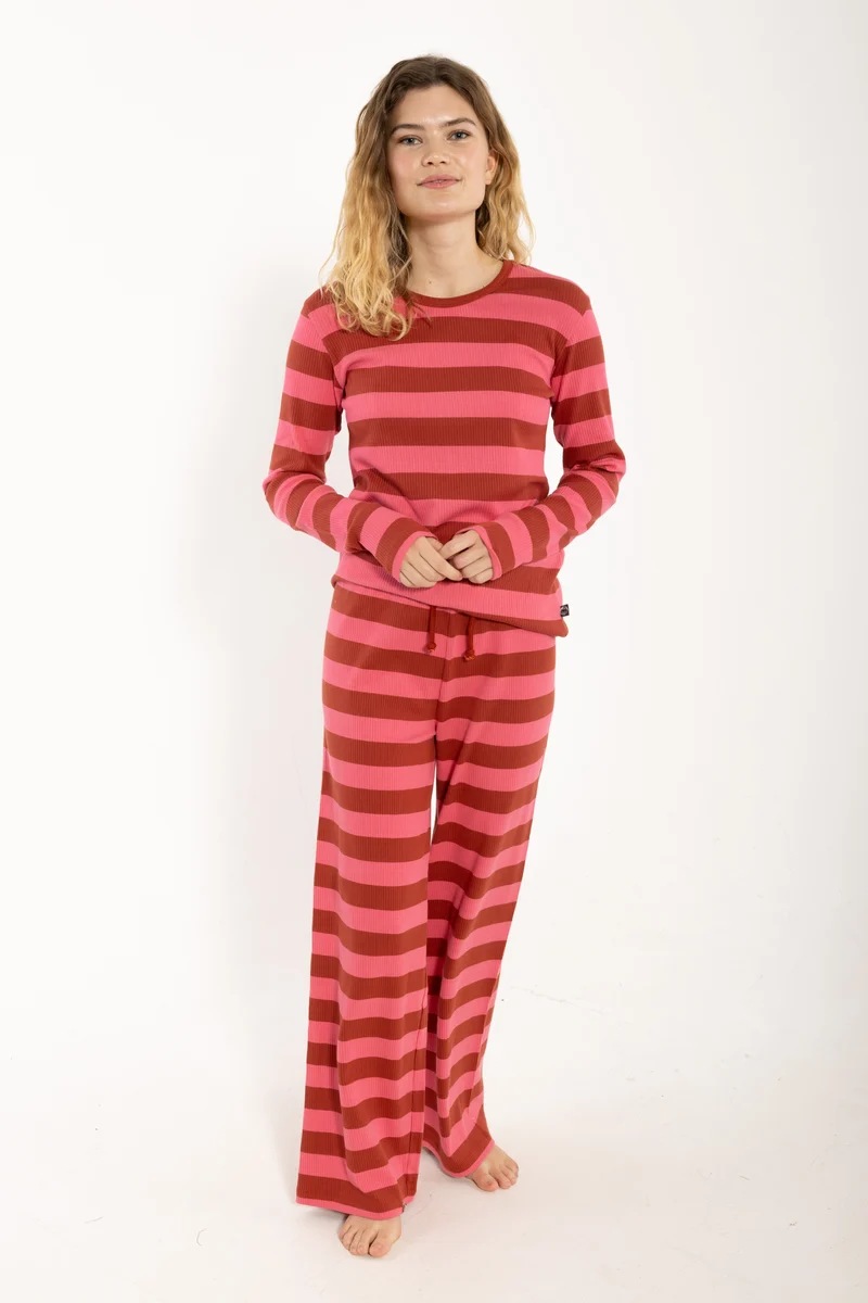 Danehero Ribbing Tee Chili/Soft Cherry
