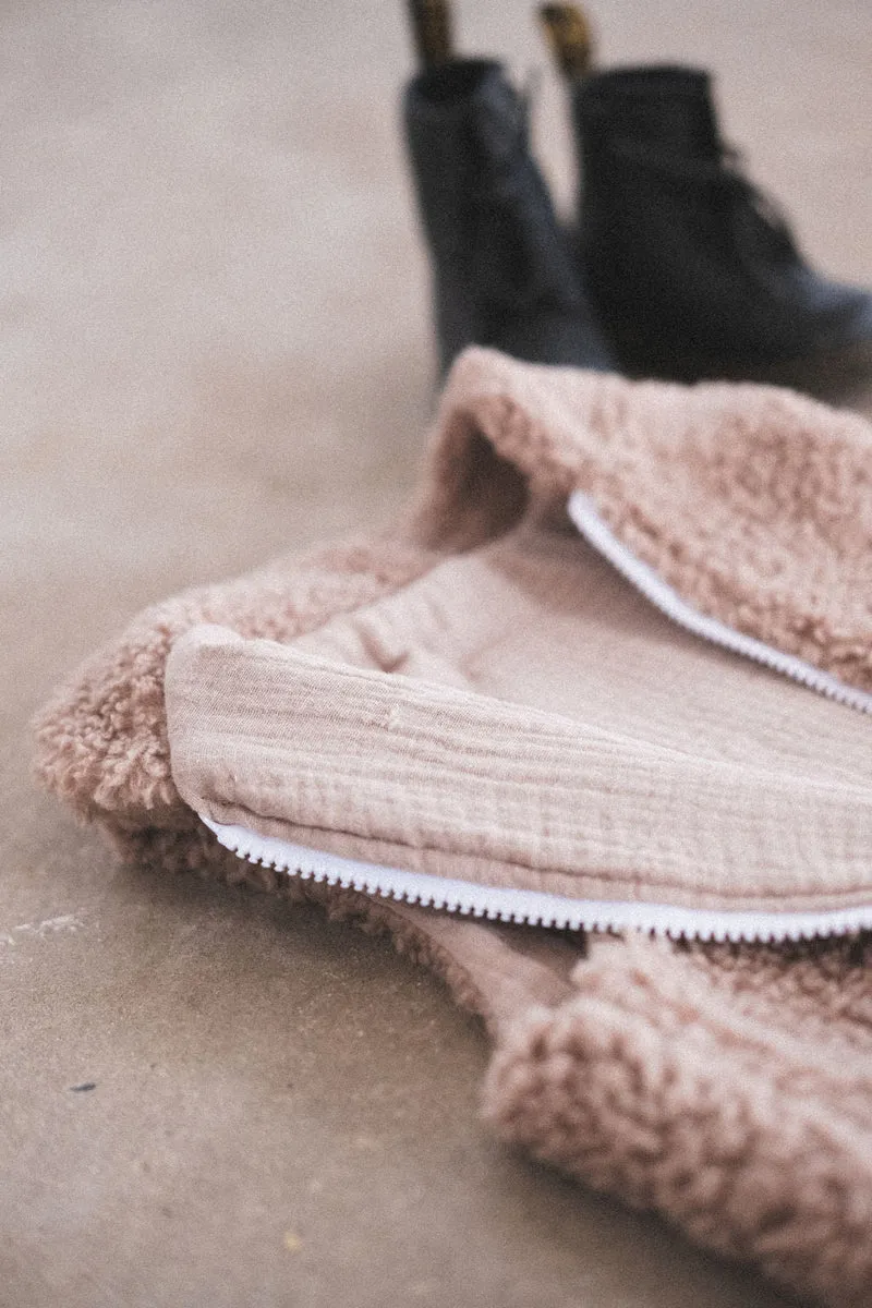 Weste aus Teddyfell Beige