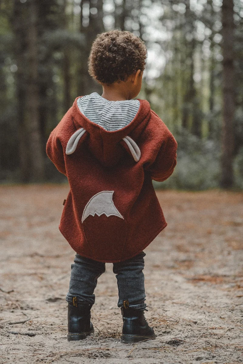 Wollwalkjacke Kinder - rostiger Fuchs