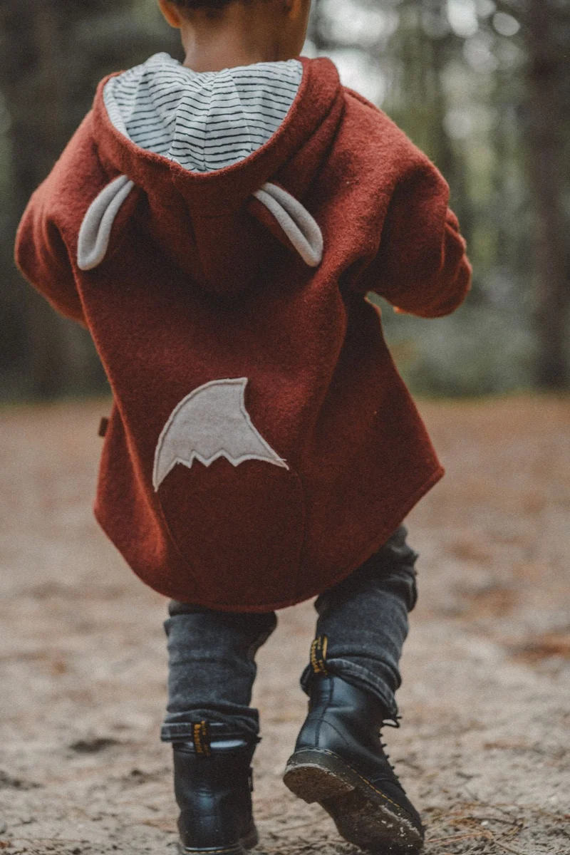 Wollwalkjacke Kinder - rostiger Fuchs
