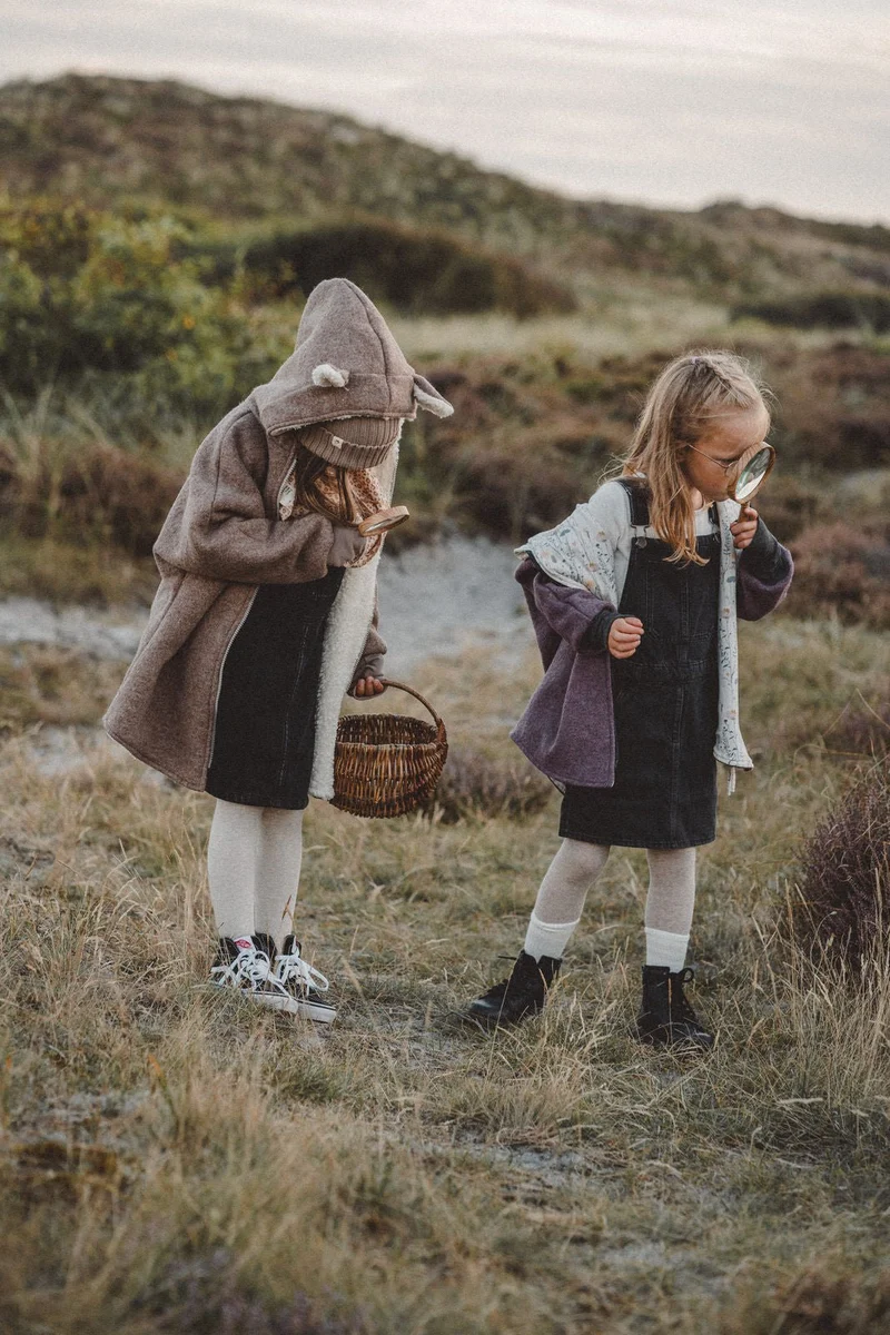 Wollwalkjacke Kinder flauschiges Reh