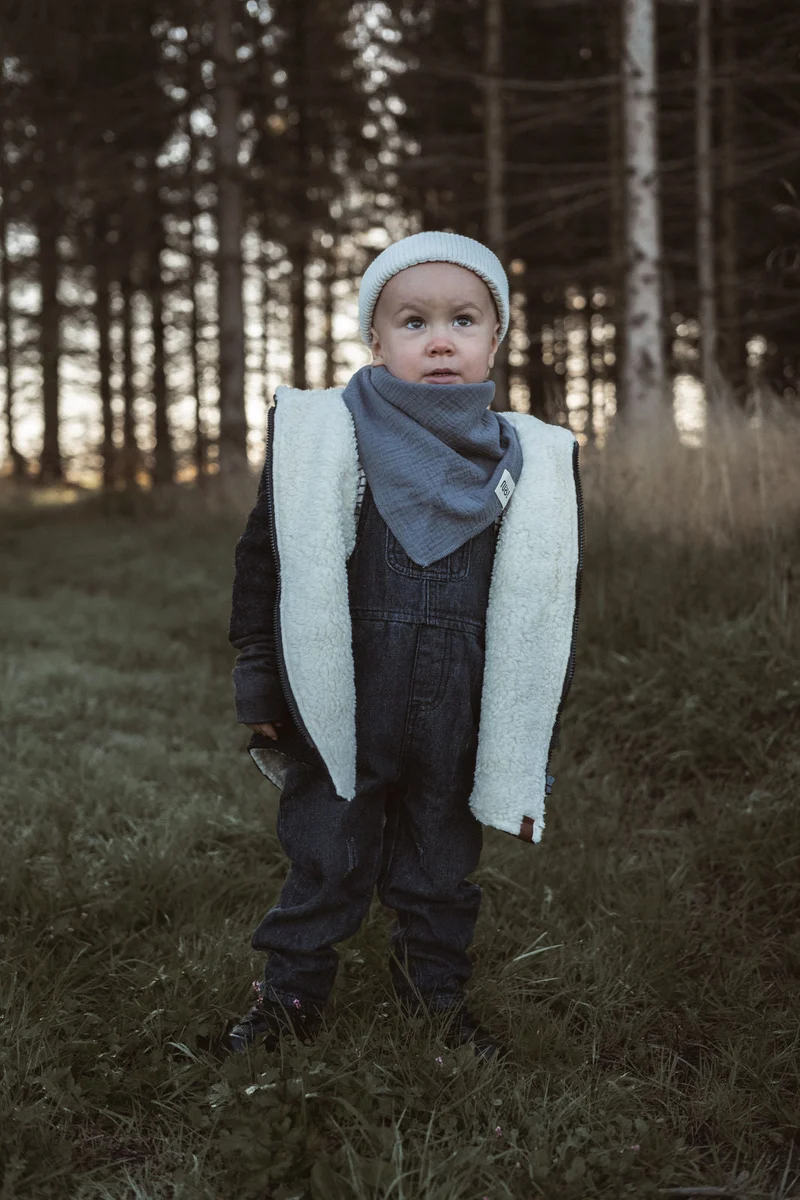 Wollwalkjacke Anthrazit mit Teddyfell