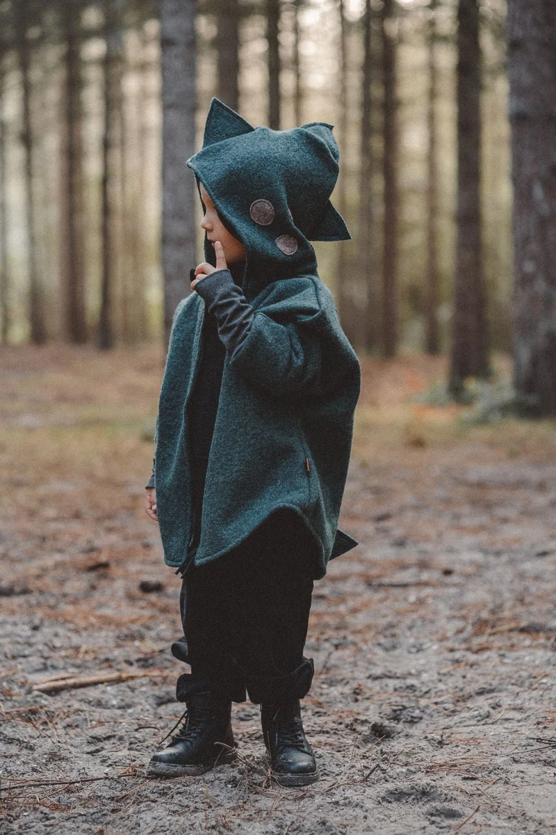 Wollwalkjacke Kinder - drolliger Dino