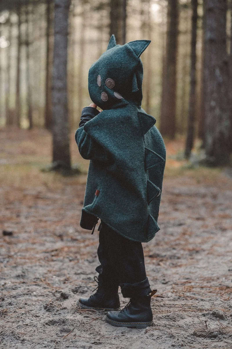 Wollwalkjacke Kinder - drolliger Dino