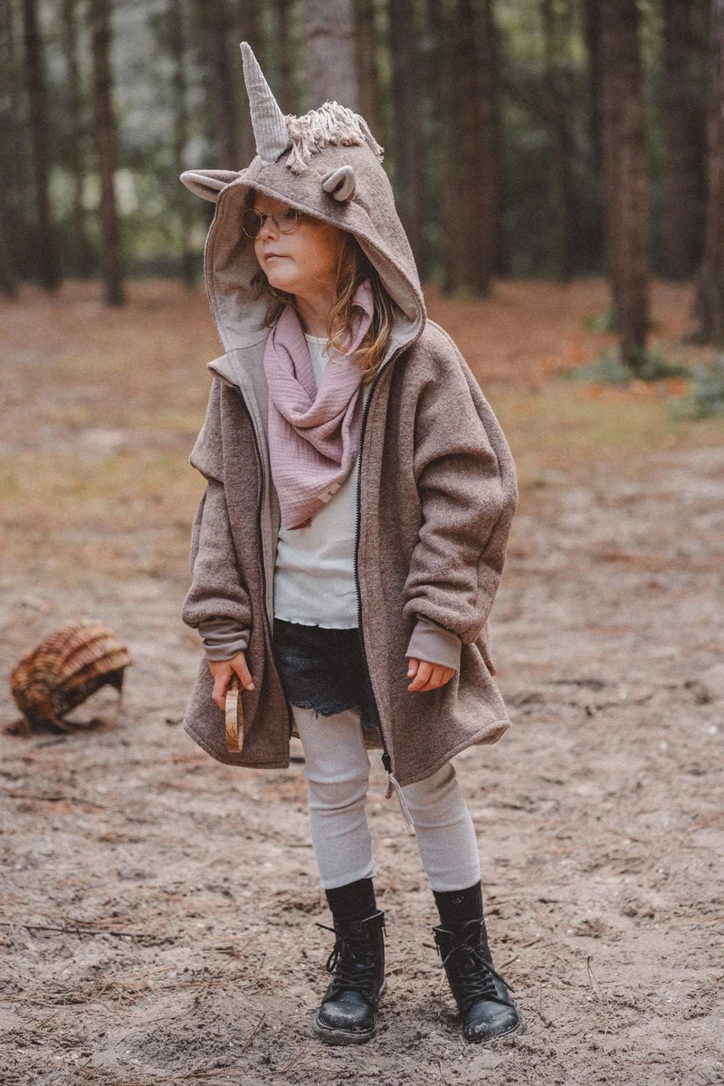 Wollwalkjacke Kinder - fabelhaftes Einhorn
