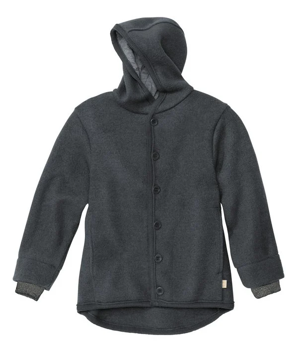 Wollwalk-Jacke. Winterjacke. Übergangsjacke. Anthrazit | disana