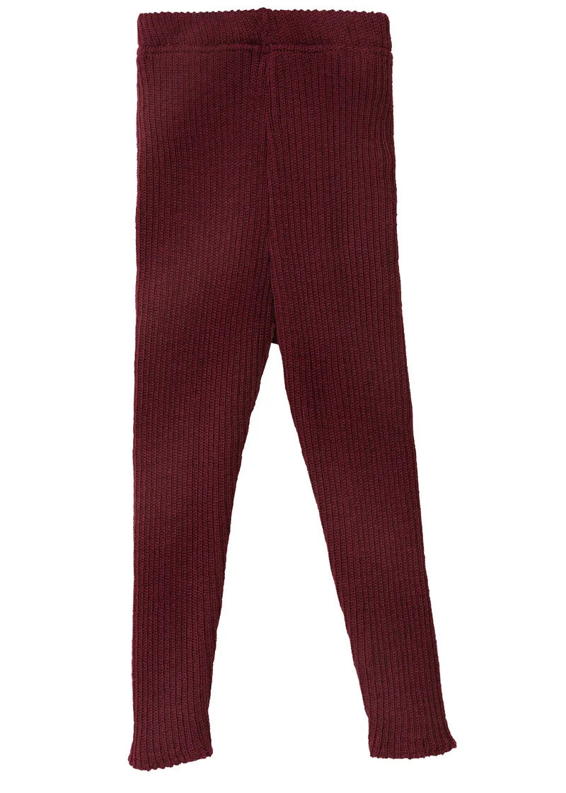 Strick-Leggings - Merinowolle - cassis | disana