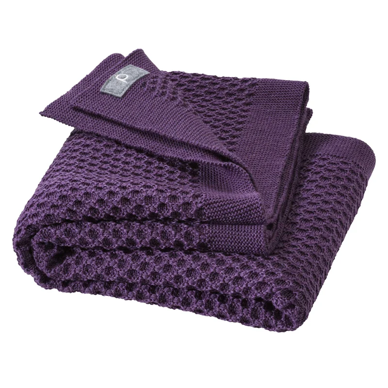 Waben-Strickdecke. Merinowolle. versch. Farben| disana
