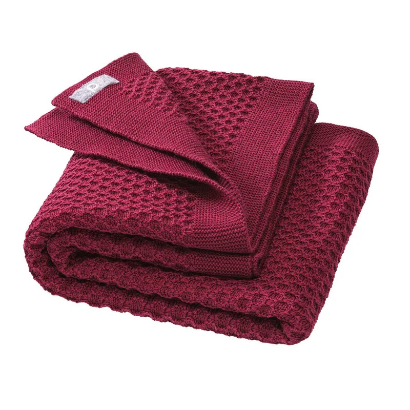Waben-Strickdecke. Merinowolle. versch. Farben| disana