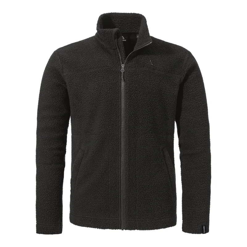Fleecejacke mit Stehkragen in Teddy-Optik