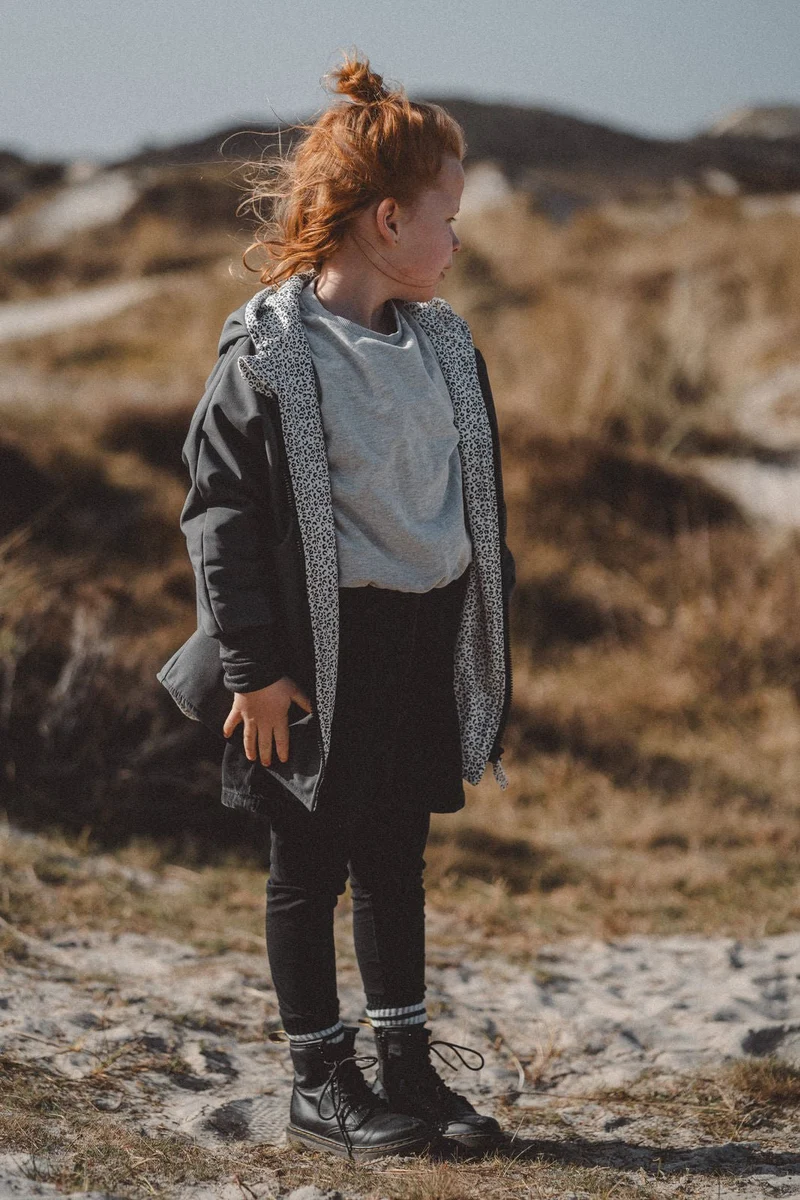 Softshelljacke Kinder Grau Leoprint