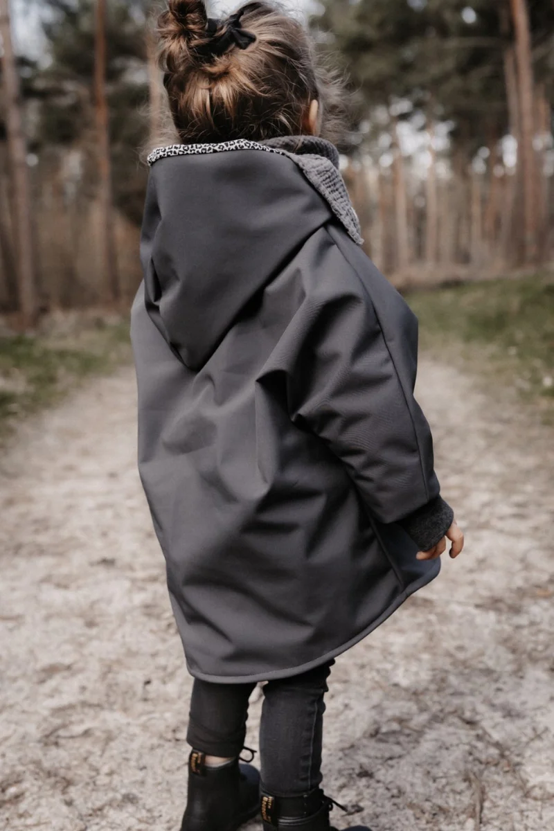 Softshelljacke Kinder Grau Leoprint