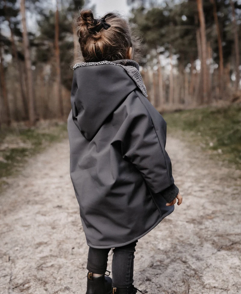Softshelljacke Kinder Grau Leoprint