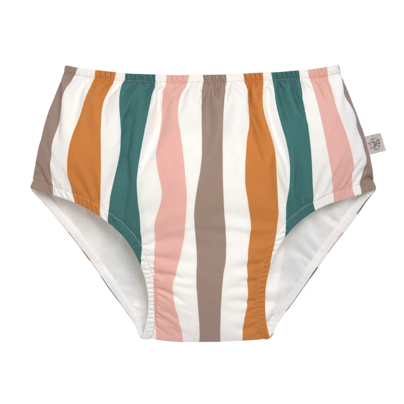 Schwimmwindel Baby - Wellen, Rosa Weiß | Lässig