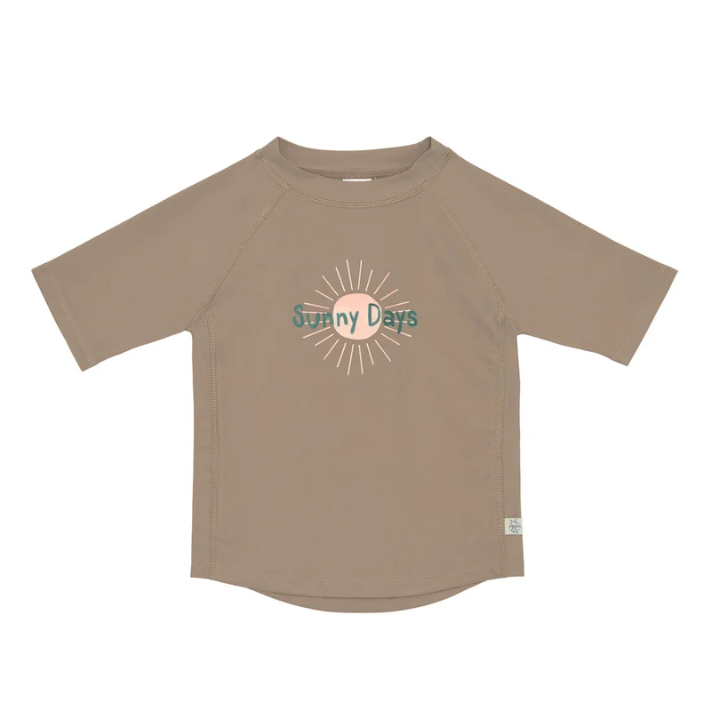UV Schwimmshirt Kurzarm mit UV-Schutz 60 - Sonne - Braun| Lässig