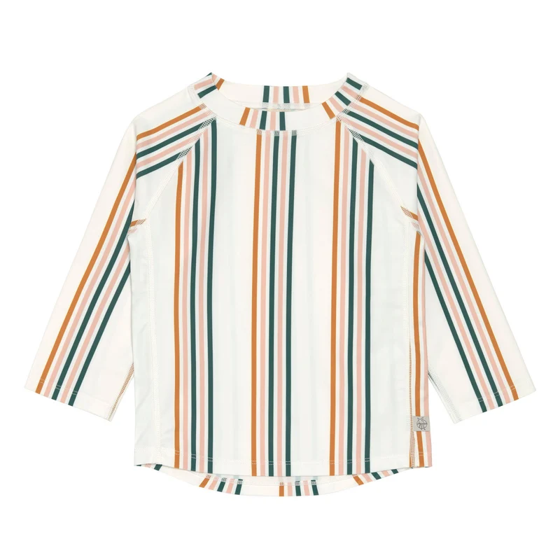 UV Strandshirt Kinder Langarm - Streifen, Rosa-Weiß | Lässig