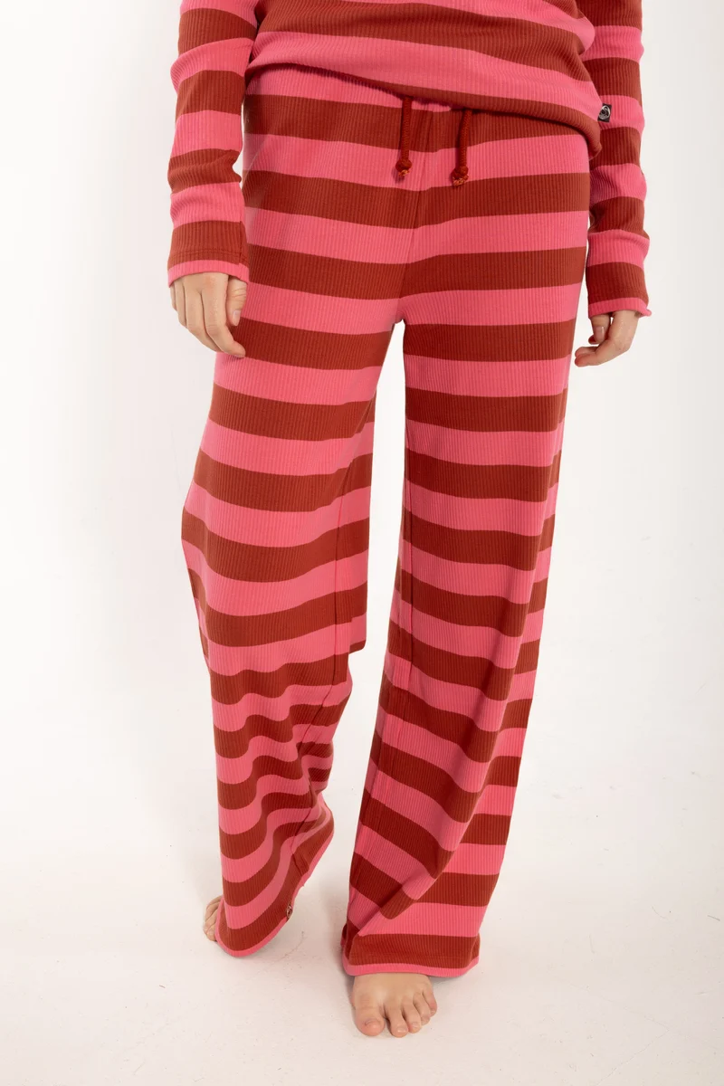 Danegoals Ribbing Pants Chili/Soft Cherry