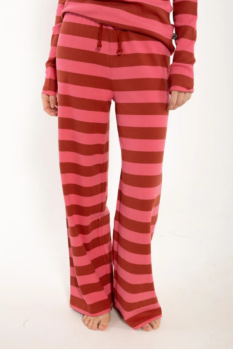 Danegoals Ribbing Pants Chili/Soft Cherry