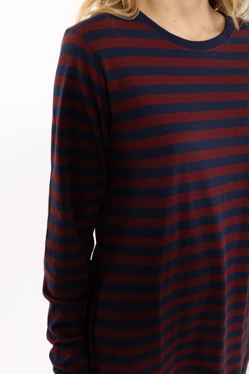 Danebasic Goodnews LS Dress Dark Cherry/Dark Navy