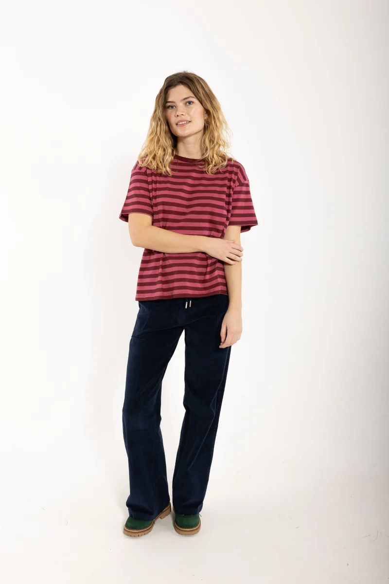 Danebasic Boxy Tee Dark Cherry/Berry Compote