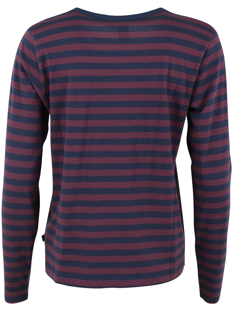 Danebasic Merry LS Tee Dark Grey Blue/Grey Plum