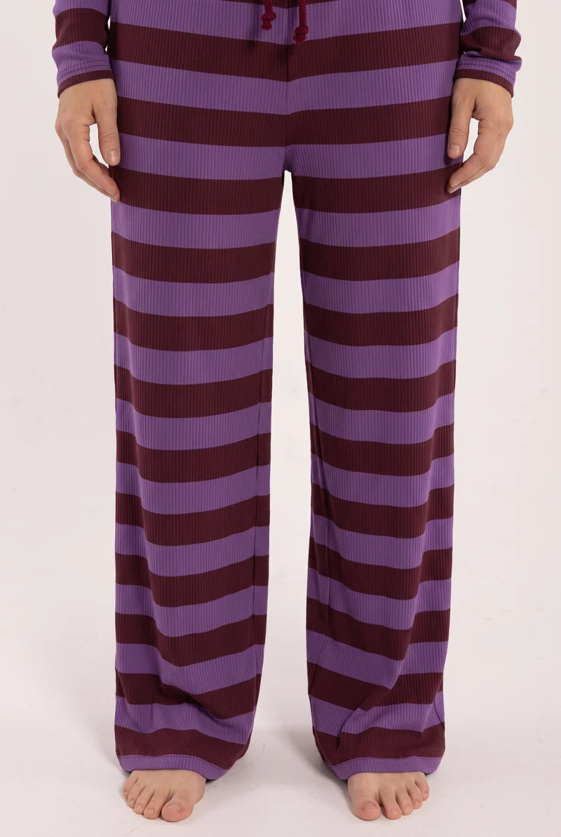 Danegoals Ribbing Pants Dark Wine/Purple