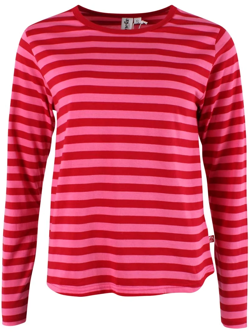 Danebasic Merry LS Tee Spicy Pink/Dk Red