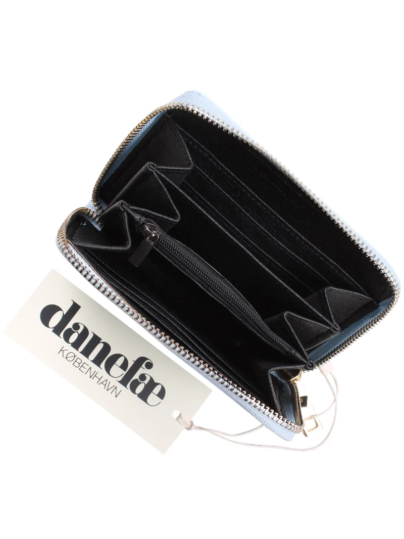ESS - Danesortedam Leather Zip-Wallet Ice Blue