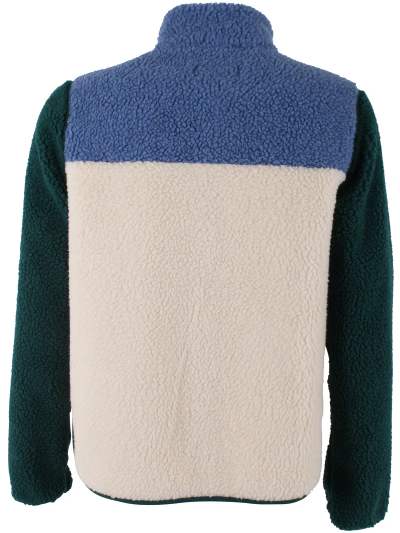 Danebirk Fleece Zip-Up Canard/Porcelaine/Light Beige