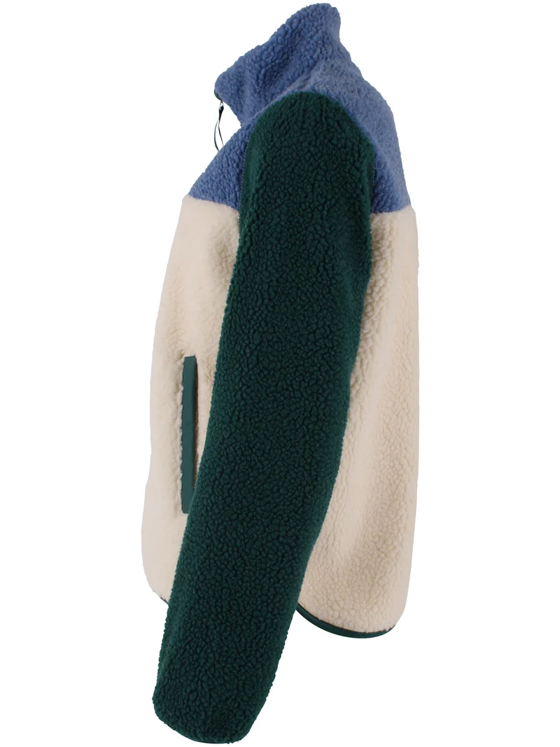 Danebirk Fleece Zip-Up Canard/Porcelaine/Light Beige