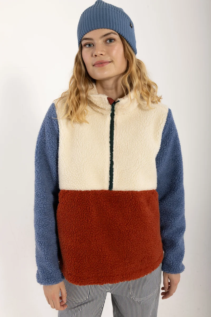 Daneclumber Fleece Anorak Light Beige/Porcelaine/Chili