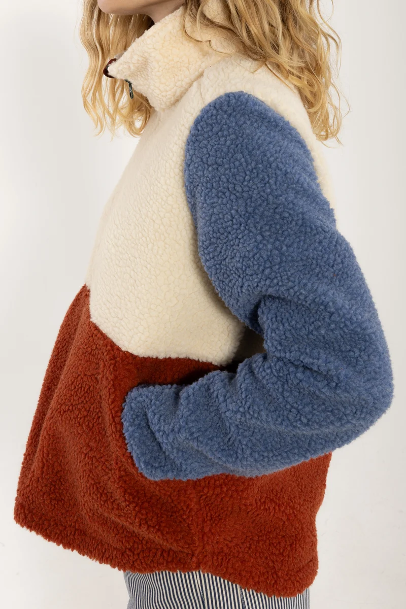 Daneclumber Fleece Anorak Light Beige/Porcelaine/Chili