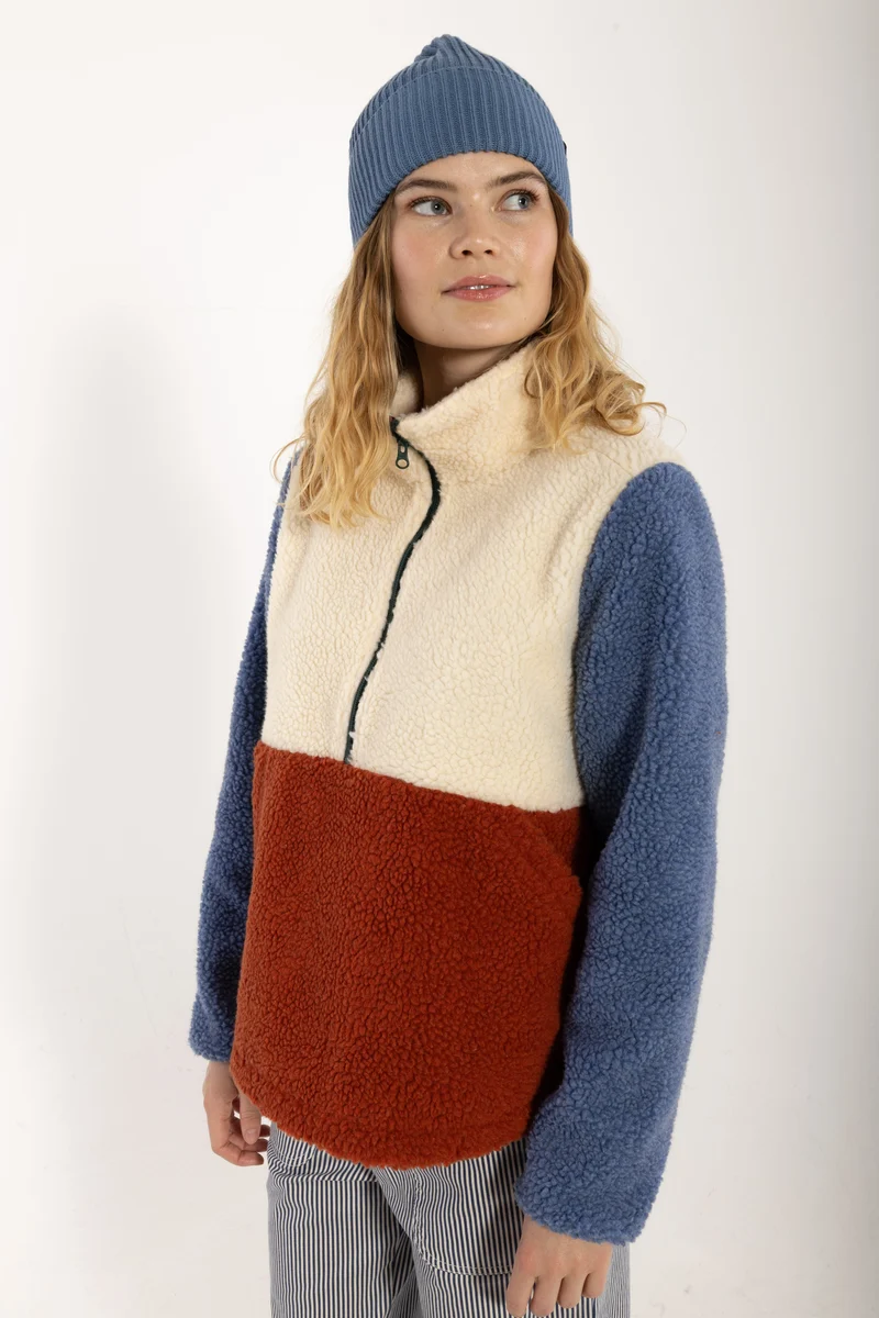 Daneclumber Fleece Anorak Light Beige/Porcelaine/Chili