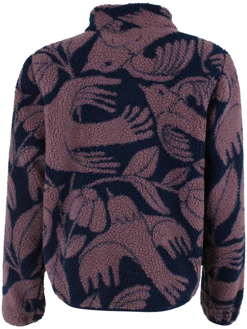 Danelabrador Fleece Zip-Up Dark Navy/Grey Plum BIRDIEUP