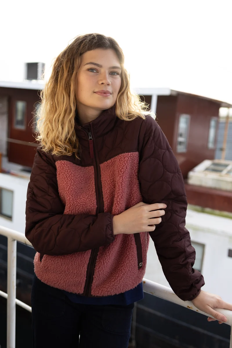 Danehazel Fleece Zip-Up Berry Compote/Dark Wine